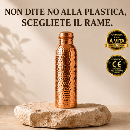 Bottiglia d'acqua in rame – Cosyrae | Acqua purificata naturalmente, senza plastica