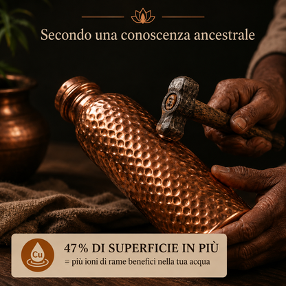 Bottiglia d'acqua in rame – Cosyrae | Acqua purificata naturalmente, senza plastica