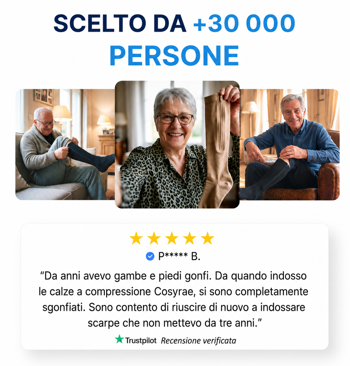 Calze a compressione con cerniera