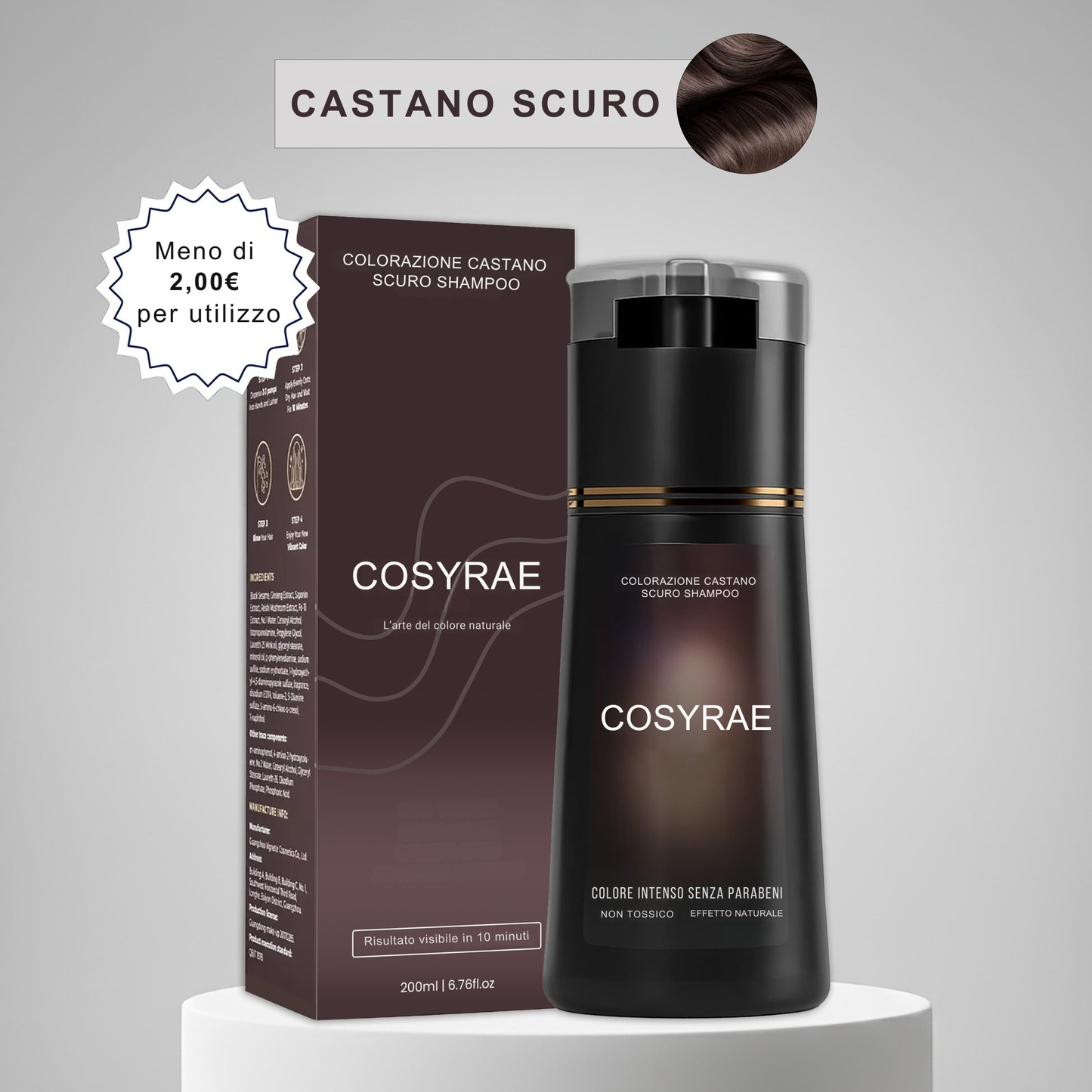 Cosyrae Shampoo Colorante Istantaneo Homme