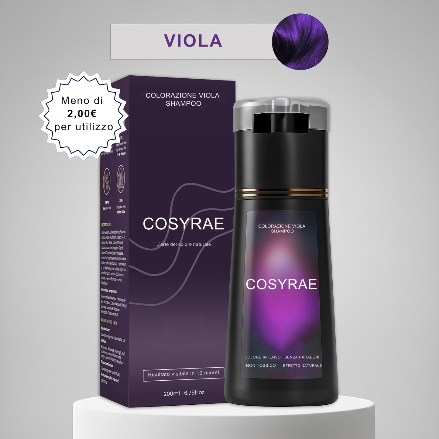 Cosyrae Shampoo Colorante Istantaneo Homme